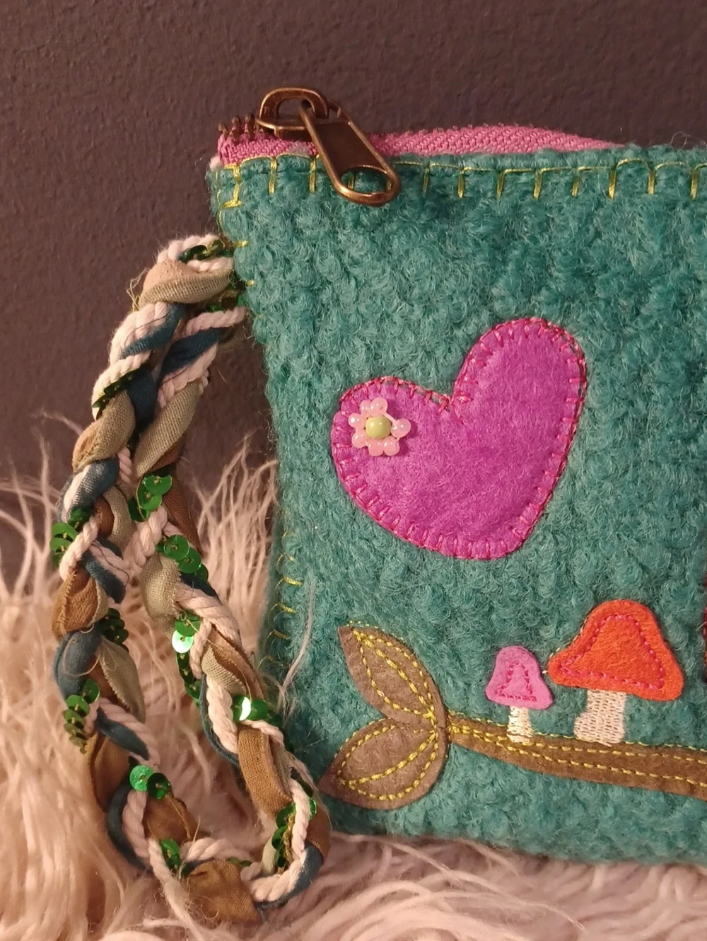 Natural Life Adorable Owl Wristlet